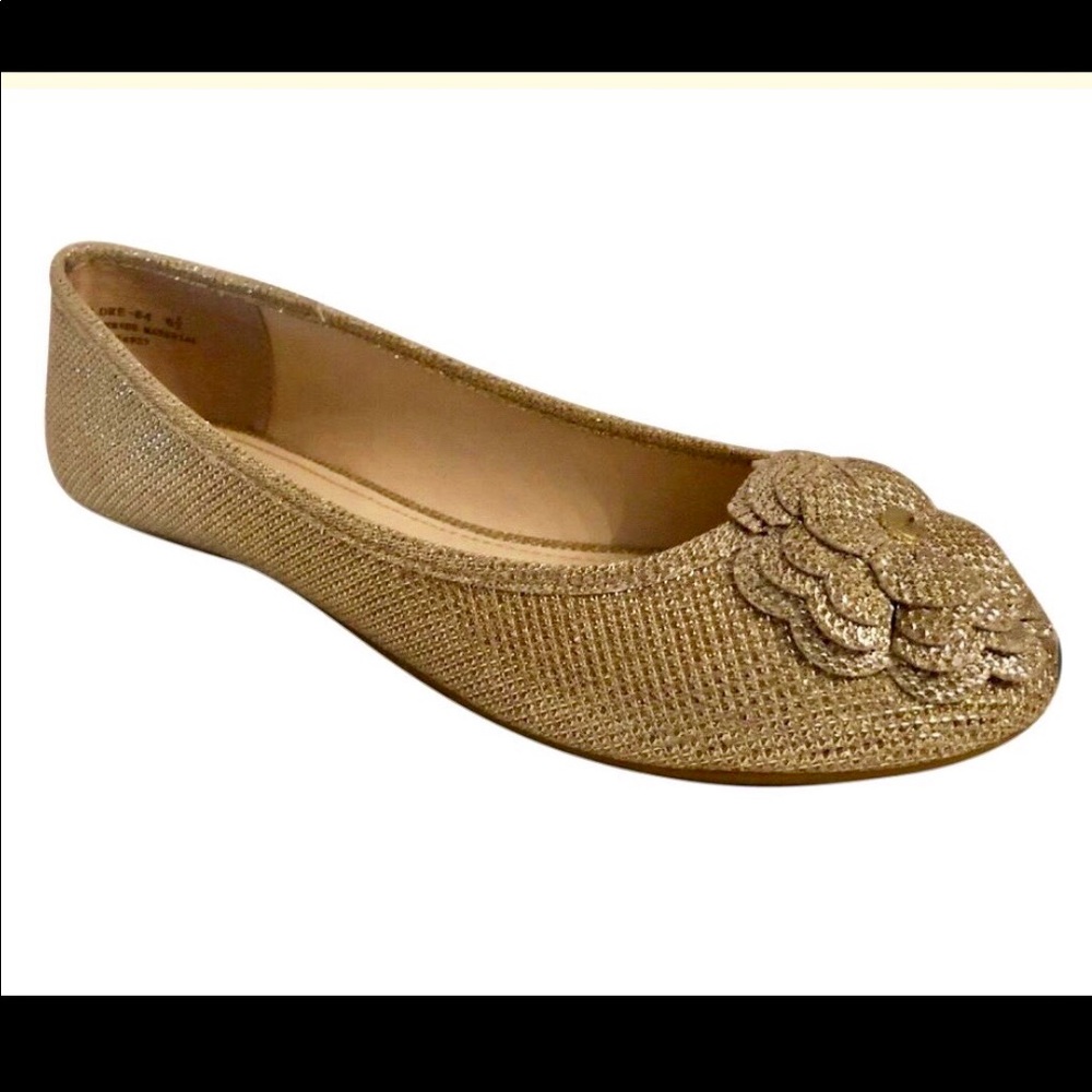 GOLD ANGEL GLITTER BALLET FLAT
